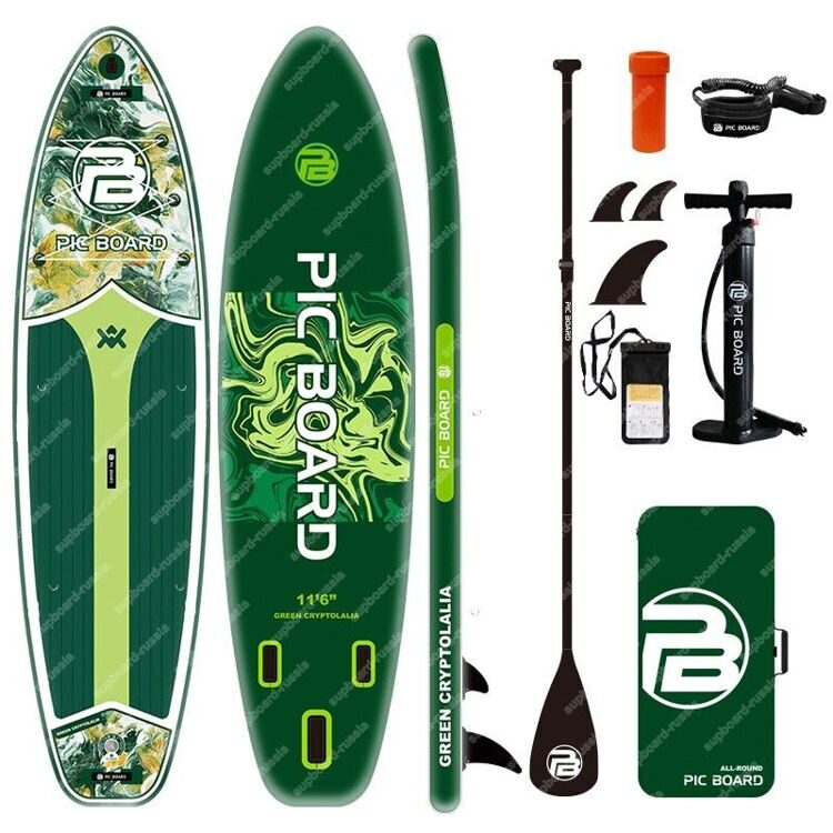 Надувная сап доска Pic Board Fantasy Green 11’6 с веслом